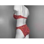 SMALL FLOWERS UNDERWIRE TOP WITH MID WAIST FULL BOTTOM