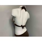 RING HALTER TOP WITH 3/4 BACK LOW RISE BOTTOM