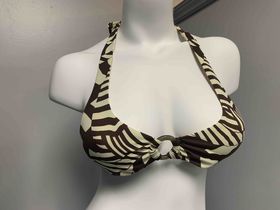 TIE HALTER TOP WITH RING EMBELLISHMENT SIZE X-SMALL