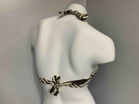 TIE HALTER TOP WITH RING EMBELLISHMENT SIZE X-SMALL