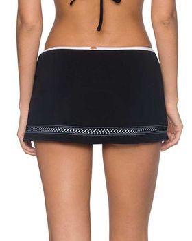 SUNSETS FINE LINE BLACK KOKOMO SWIM SKIRT BOTTOM 36B