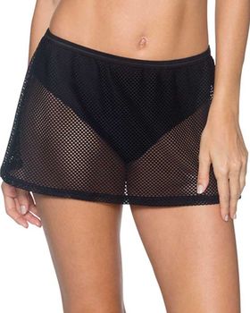 SUNSETS GRIDLOCK BLACK KOKOMO SWIM SKIRT 36B