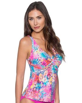 SUNSETS 77 WHIMSY FOREVER TANKINI TOP