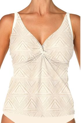 SUNSETS 77 WHITE CHOCOLATE FOREVER TANKINI TOP